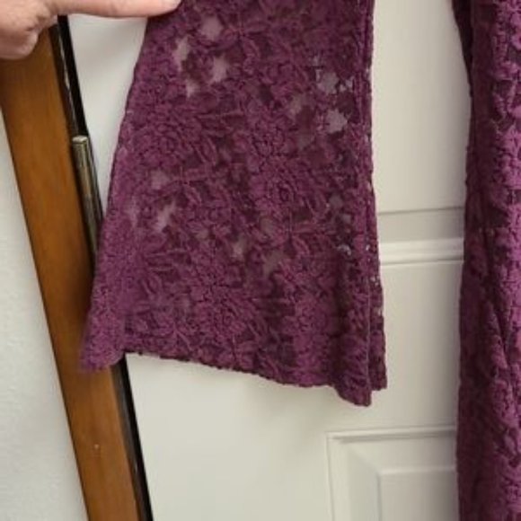Plum Lace Mini Dress - Picture 8 of 11